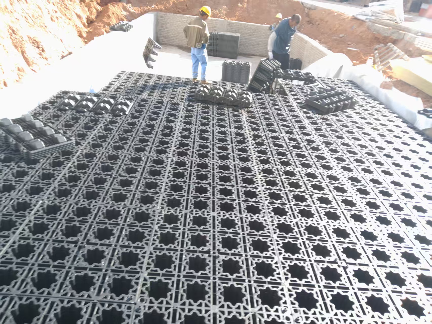 新疆机场雨水收集项目施工进行时~